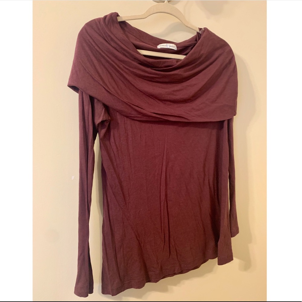 Rebecca Beeson Off the Shoulder Cowl Top